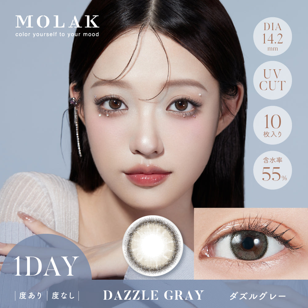 Dazzle Gray [MOLAK] | 1day Colored Contact Lens - DIA 14.2mm