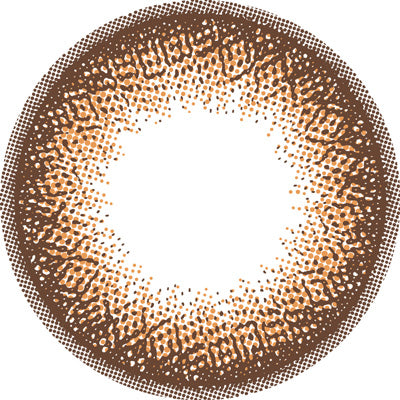 カラーコンタクトレンズ、FLANMY ドーナツブラウン | 1dayのレンズ画像