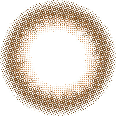 カラーコンタクトレンズ、FLANMY きなこロール | 1dayのレンズ画像