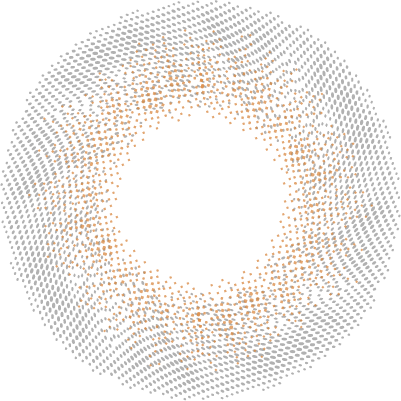 カラーコンタクトレンズ、CRUUM スモークグレー | 1dayのレンズ画像