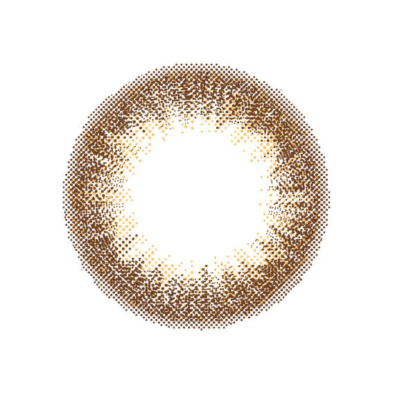 カラーコンタクトレンズ、LuMia ヌーディーブラウン 14.5mm | 1dayのレンズ画像