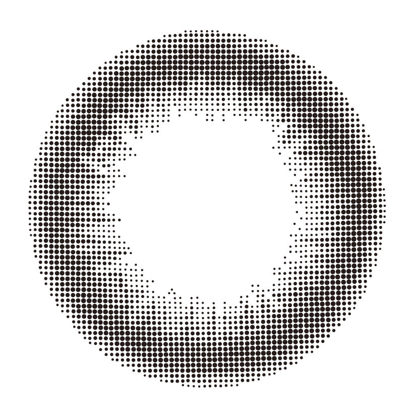 カラーコンタクトレンズ、ReVIA ブラック | 1monthのレンズ画像