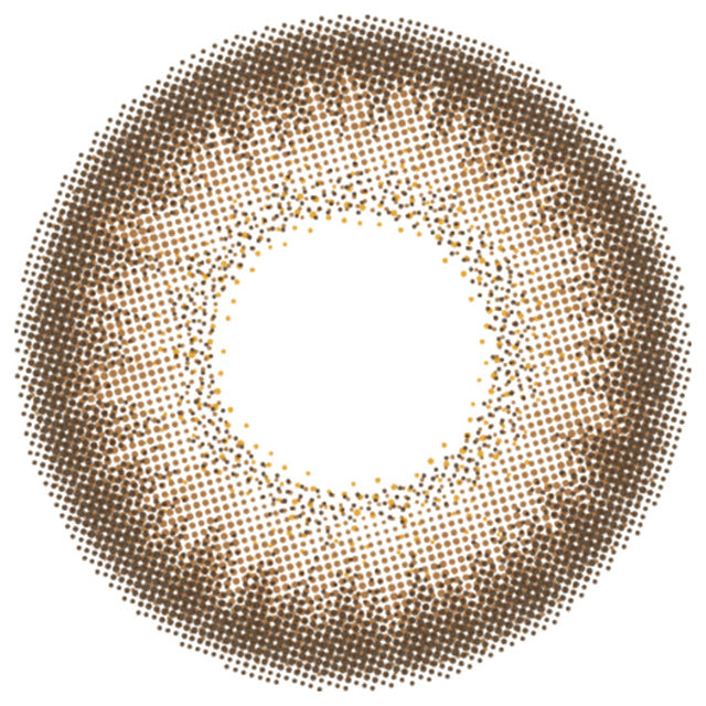 カラーコンタクトレンズ、Flurry by colors パールライトブラウン | 1dayのレンズ画像