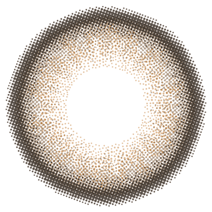 カラーコンタクトレンズ、Flurry by colors ライトカーキブラウン | 1dayのレンズ画像