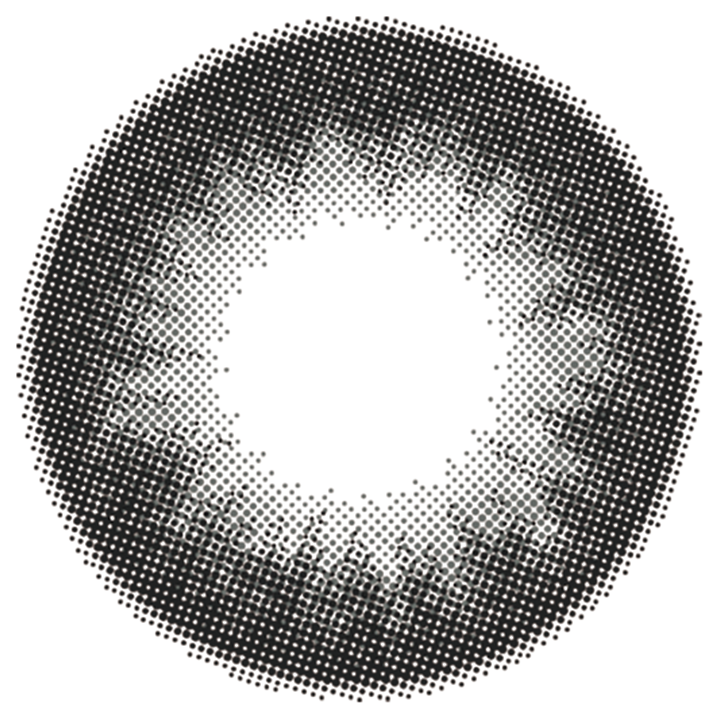 カラーコンタクトレンズ、Flurry by colors チュールブラック | 1dayのレンズ画像