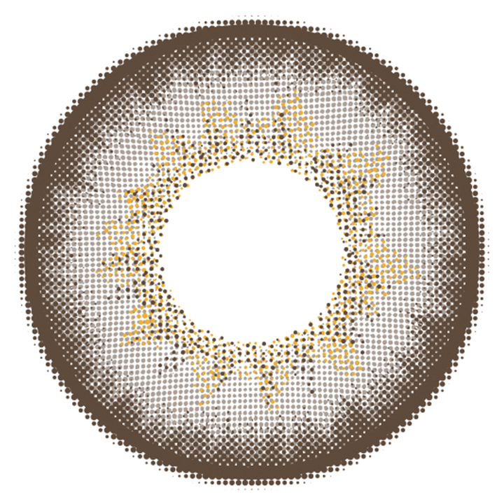 カラーコンタクトレンズ、colors メガブラウン | 1dayのレンズ画像