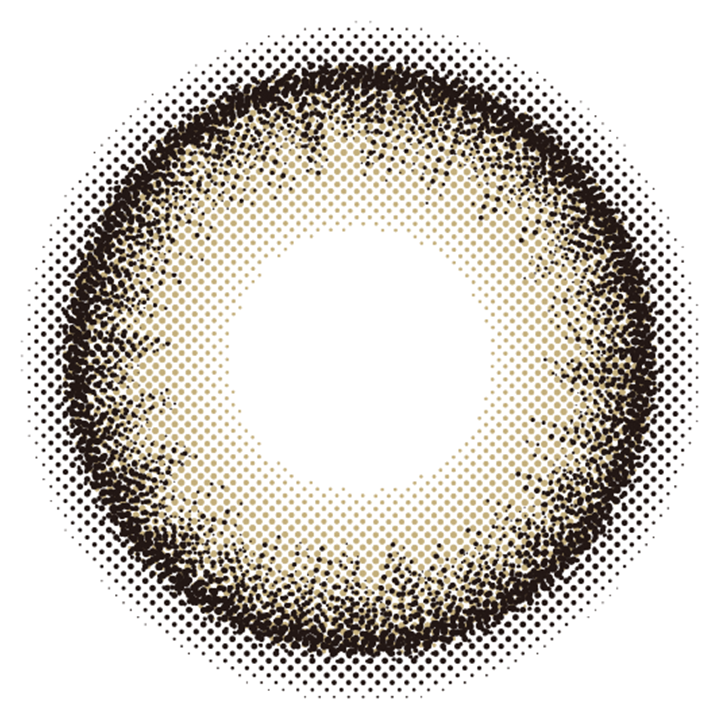 カラーコンタクトレンズ、colors ナチュラルシルキーブラウン | 1dayのレンズ画像