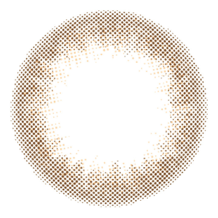 カラーコンタクトレンズ、LuMia パフブラウン コンフォート | 1dayのレンズ画像