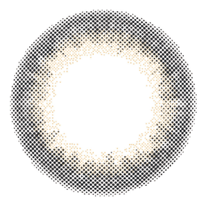 カラーコンタクトレンズ、LuMia ルースブラック コンフォート | 1dayのレンズ画像