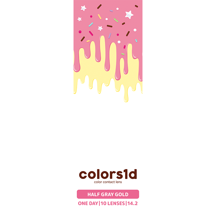 カラーコンタクトレンズ、colors ハーフグレーゴールド | 1dayの追加の参考画像5枚目