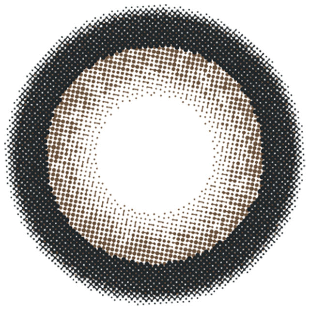 カラーコンタクトレンズ、Flurry by colors リングダークブラウン | 1dayのレンズ画像