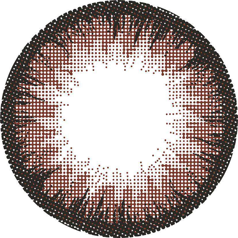 カラーコンタクトレンズ、loveil センシュアルブラウン | 1dayのレンズ画像