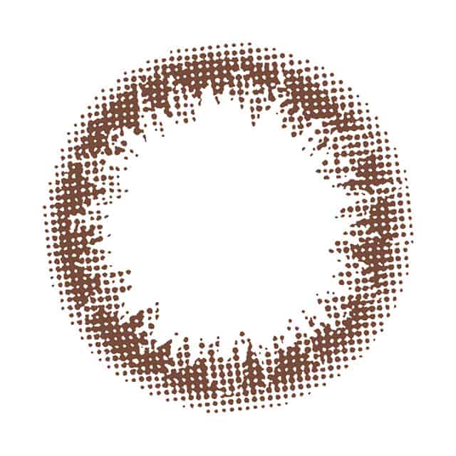 カラーコンタクトレンズ、Victoria ブラウン | 2weekのレンズ画像