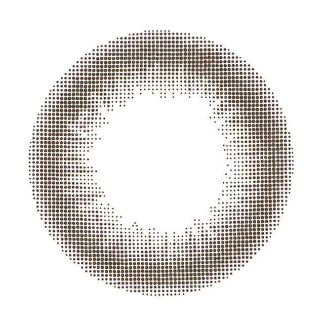 カラーコンタクトレンズ、ReVIA ブラウン | 1dayのレンズ画像