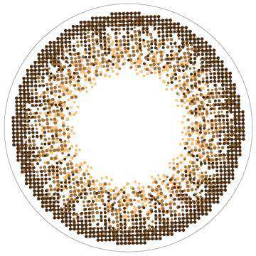 カラーコンタクトレンズ、loveil ブラウンミラージュ | 1dayのレンズ画像