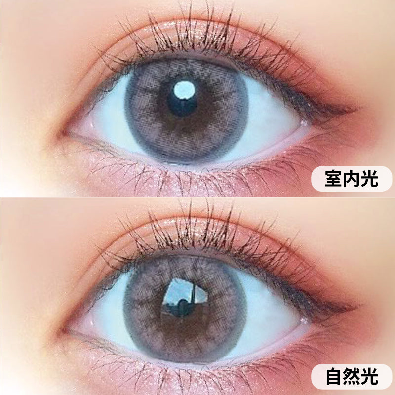 カラーコンタクトレンズ、MOTECON 超ピンクラベンダー | 1monthを装用した状態の目のアップ画像