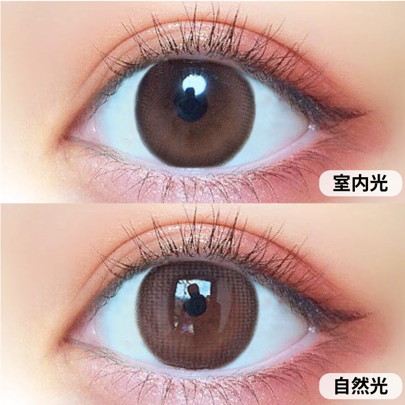 カラーコンタクトレンズ、MOTECON つやモテリング | 1monthを装用した状態の目のアップ画像
