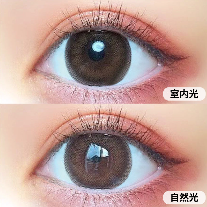 カラーコンタクトレンズ、MOTECON ウルトラメガベイビー | 1monthを装用した状態の目のアップ画像