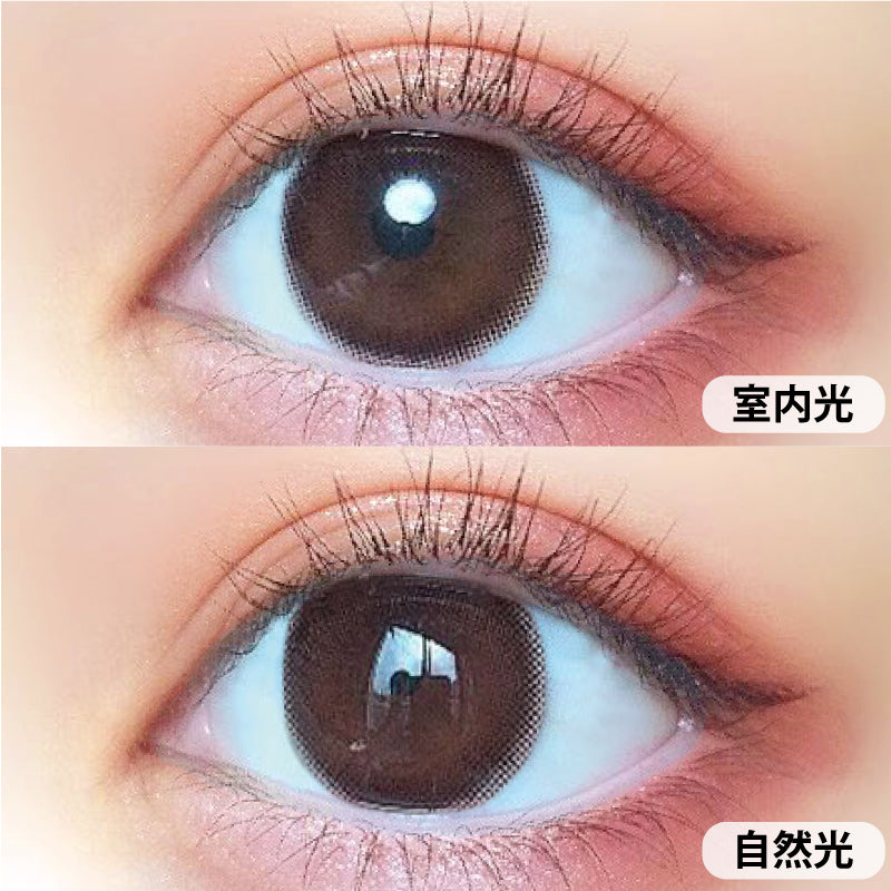 カラーコンタクトレンズ、MOTECON うるうるドール | 1monthを装用した状態の目のアップ画像