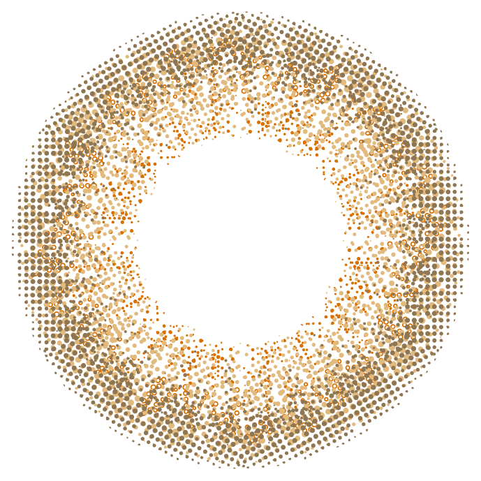 カラーコンタクトレンズ、EverColor グロスアンバー | 1dayのレンズ画像