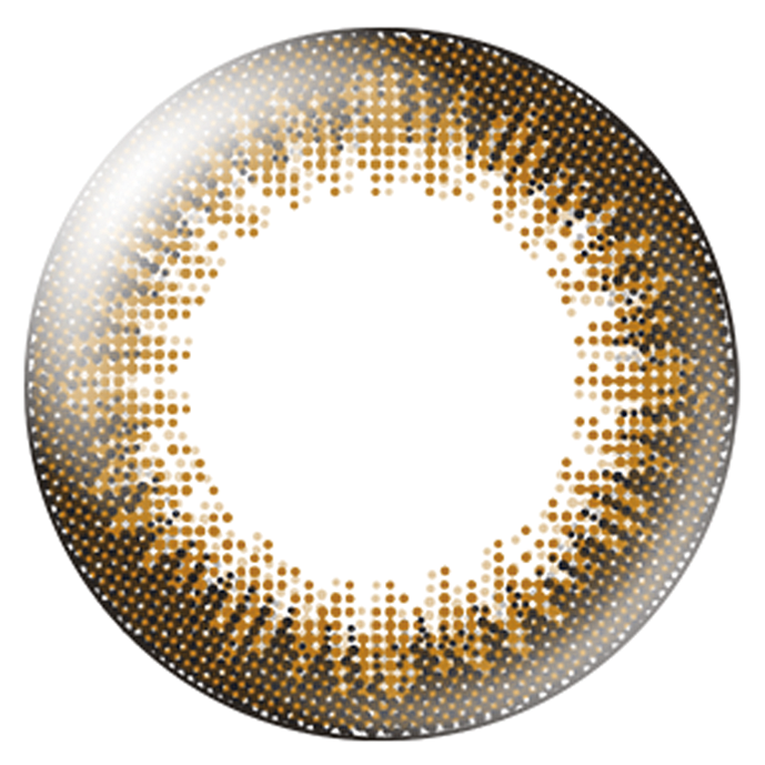 カラーコンタクトレンズ、EverColor シャンパンブラウン | 1dayのレンズ画像