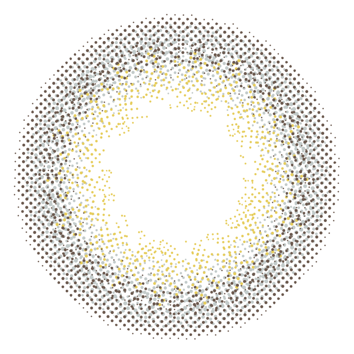 カラーコンタクトレンズ、EYEGENIC ヘイジーウォーター | 1monthのレンズ画像