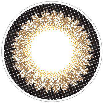 カラーコンタクトレンズ、loveil ミッドナイトアンバー | 1dayのレンズ画像