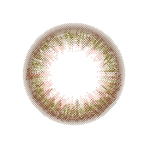 カラーコンタクトレンズ、LuMia シフォンオリーブ 14.2mm | 1dayのレンズ画像