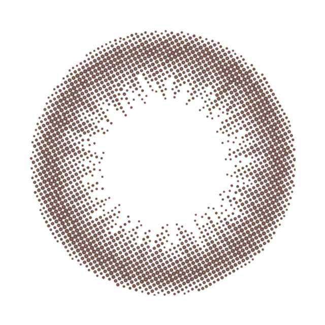 カラーコンタクトレンズ、ReVIA ヌードブラウン | 1dayのレンズ画像