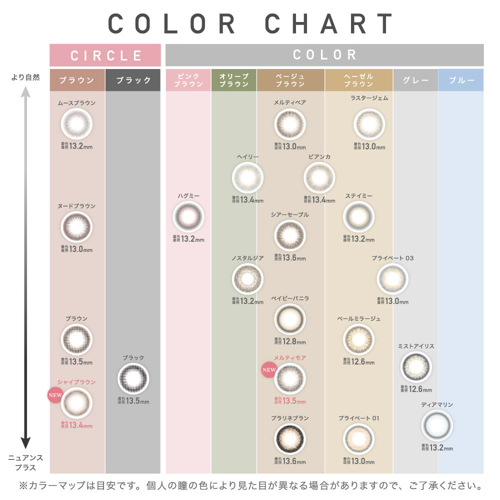 カラーコンタクトレンズ、ReVIA ペールミラージュ | 1dayの追加の参考画像6枚目