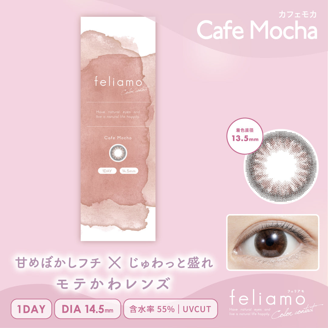 mocha✿プロフ必読　ズィークイッド Tulle Brown [feliamo] | 1day Colored Contact Lens - DIA 14.2mm